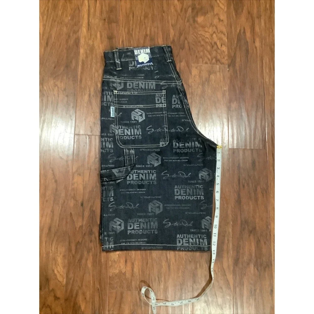 Vintage Southpole Jean Shorts Men 30Wide Leg Baggy Y2K Hip-Hop Skater Grunge